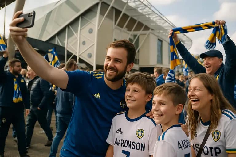 Leeds supporters watching a match from the stands