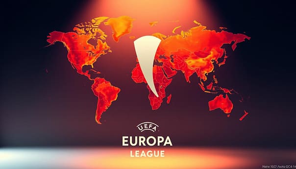 A detailed, data-driven heat map depicting the historic upsets and underdog triumphs that have defined the UEFA Europa League over the years. Centered on a vibrant, dynamic background, the map showcases regions of varying intensity, with the most significant upset victories highlighted in vivid reds and oranges. The foreground features a sleek, minimalist Europa League crest, rendered in muted tones to allow the heat map to take center stage. Lighting is soft and diffused, creating a sense of gravitas and historical significance. The overall composition conveys the drama, passion, and unpredictability that have made the Europa League a beloved stage for football's underdogs to shine.
