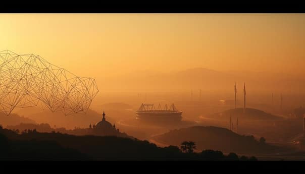 A sweeping visual chronicle of the evolution of tournament formats, captured in a cinematic landscape. In the foreground, a series of dynamic, intertwining shapes and lines depict the transformations of competition structures over time, from rigid grids to fluid, interconnected webs. The middle ground features silhouettes of stadiums and arenas, each representing a pivotal era in the history of club competitions. In the distant background, a hazy, dreamlike skyline sets the stage, hinting at the global scope and cultural significance of these evolving formats. Warm, golden lighting casts a sense of nostalgic reverence, while subtle hints of motion and dynamism convey the ever-changing nature of these prestigious tournaments. A sweeping visual chronicle of the evolution of tournament formats, captured in a cinematic landscape. In the foreground, a series of dynamic, intertwining shapes and lines depict the transformations of competition structures over time, from rigid grids to fluid, interconnected webs. The middle ground features silhouettes of stadiums and arenas, each representing a pivotal era in the history of club competitions. In the distant background, a hazy, dreamlike skyline sets the stage, hinting at the global scope and cultural significance of these evolving formats. Warm, golden lighting casts a sense of nostalgic reverence, while subtle hints of motion and dynamism convey the ever-changing nature of these prestigious tournaments.