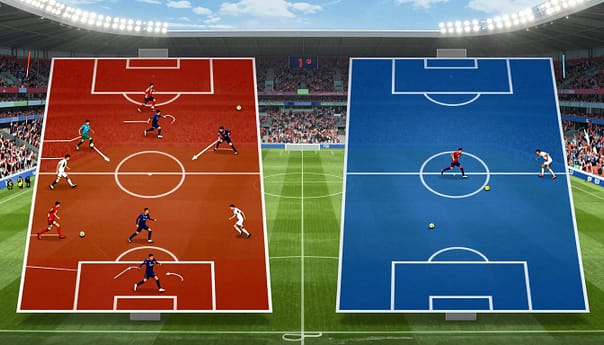 Tactical diagram contrasting a high-press system versus a possession-based system for unbeaten football runs Tactical diagram contrasting a high-press system versus a possession-based system for unbeaten football runs