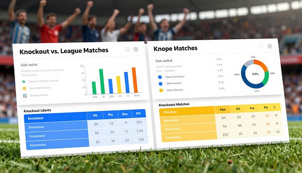 head to head football stats analysis chart knockout vs league pressure