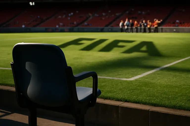 A football stadium prepared for an international tournament match