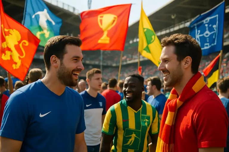 Soccer stadium stands filling before a continental club match